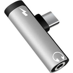 JINQIGG 3.5mm Oortelefoon Type CREATE Opladen Link Dubbele poort Aluminium Mengsel Gebouw Hoge loyaliteit Geluid Transmissie Wereldwijde Telefoon Overeenkomst Dichte Dubbele Poort USB CREATE Link