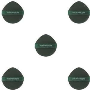 5 set van 7 stuks cosmetische puff foundation blender BB crème applicator dubbelzijdige zachte wasbare make-up spons voor vrouwelijke waterdruppel groen