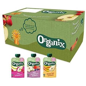 Organix Knijpfruit Maandbox (6+ mnd) - 30 st. - Biologisch - Fruithapjes - Geen Toegevoegde Suiker