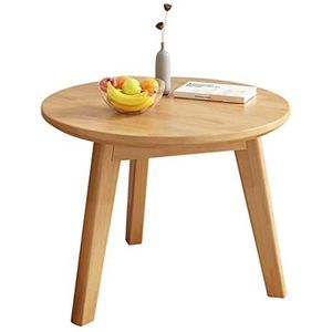 Massief houten salontafel, ronde salontafel, Japanse zittende lage tafel, kleine woonkamer huishoudbank, kleine bijzettafel, kleine en grote ronde tafelcombinatie (kleur: A, maat: 80x45cm)