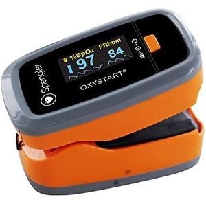 SPENGLER Oxystart, Oxymètre de Pouls Digital Portable, Mesure de l'Oxygénation, Facile à Utiliser, Fiable et Précis, Compact et Léger (oranje)