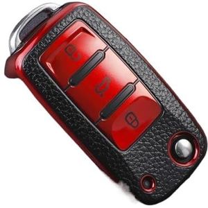 Autosleutelhangerafdekking Autosleutel Geval Voor Magotan Voor Golf 4 3 6 5 6 MK6 Voor Passat Voor Touran Voor Bora Voor Jetta Voor Lavida Sleutel Shell(Red)