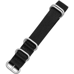 InOmak 18-22 mm stoffen horlogeband, vervangende horlogeband, 24mm, Nylon
