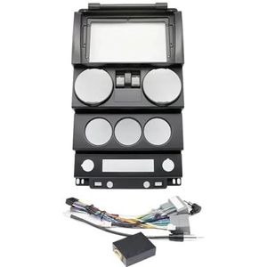 9 Inch Autoradio-fascia GPS MP5-stereospeler 2 DIN-hoofdunitpaneel Dashboardframe Voor Jeep Voor Wrangler Voor Rubicon 2008 2009 2010 Interieuraccessoires(2 DOORS with cable)