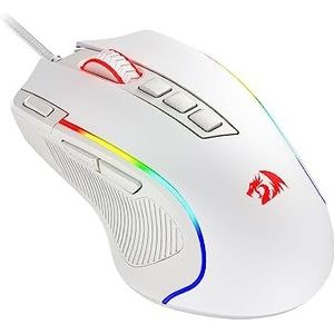 Redragon M612 Predator - Gamingmuis - Wit - 8000 DPI - Bedrade Optische Muis met 11 Programmeerbare Knoppen