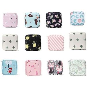 Vrouwen Reizen Kleine Cosmetische Tas Meisje Lipstick Make Up Bag Schoonheidsspecialiste Sanitaire Pad Tas Case Voor Dagelijkse Benodigdheden Opbergzakken, Lichtgeel, Eén maat