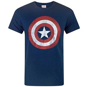 Avengers Captain America Shield T-Shirt Maat XX Large Blauw, Blauw, XXL
