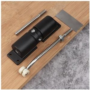 Compacte automatische deursluiter, zonder boren, veermechanisme voor huisdeuren, eenvoudige installatie, sluitapparaat zonder buffering, 1 stuk (wit)