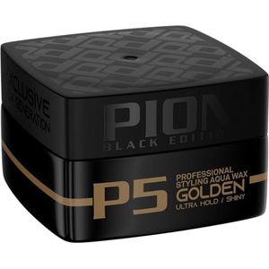 Pion Black Edition P5 Golden Professional Hair Styling Wax 175 ml - Professionele haarstyling wax voor ultra houvast en glanzende look