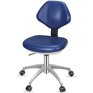Rolbank, verstelbare spa-bank, draaibare salonbank Tandartskruk Verstelbare hoogte 44-56 cm 360 graden draaibaar PU-leer Type A & Type B Multicolor(Dark Blue,TypeB)
