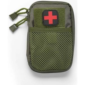 Mini medische tas, draagbare Molle militaire EHBO-kit, lege medische tas waterdichte bug-out tas for reizen wandelen buiten kamperen multifunctionele noodmedicijn opbergtas-7x5 inch(Size:Army Green)