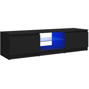 vidaXL Tv-meubel met LED-verlichting 140x40x36 cm zwart