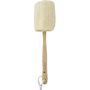 Bleu Bath Exfoliërende Loofah rugborstel in 100% natuurlijke en organische Luffa Loofa met lang houten handvat vast, schrobborstel voor mannen en vrouwen of zelfs de gevoelige huid