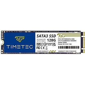 Timetec 128 GB SSD 3D NAND SATA III 6 Gb/s M.2 2280 NGFF Leessnelheid tot 550 MB/s SLC-cache Prestaties Verbeteren Interne Solid State Drive voor PC, computer, laptop en desktop (128 GB)