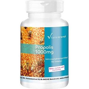 Propolis 1000mg - hoog gedoseerd - 180 tabletten - veganistisch - 3% galangine | Vitamintrend®
