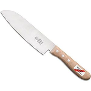 Windmolenmes Santoku mes niet roestvrij beuken