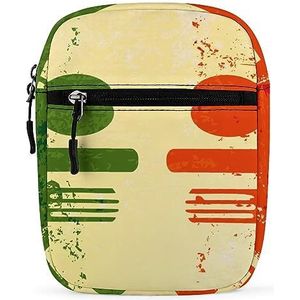 Lepel Vork En Italië Vlag Mini Crossbody Tas Unisex Anti-Diefstal Side Schoudertassen Reizen Kleine Messenger Bag