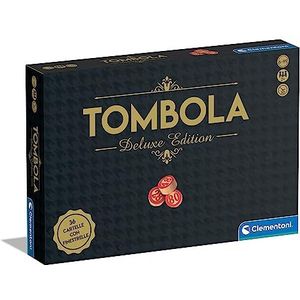Clementoni - Tombola Deluxe tafel, gezelschapsspel voor het hele gezin, bingo met 36 mappen, Italiaanse kleur, 16800