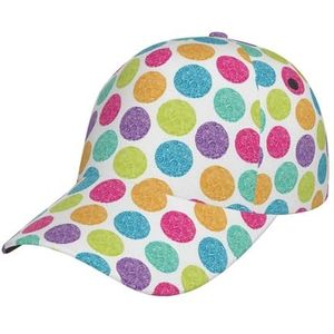 FUkker Baseballpet, zonnehoed sportpet casual papa hoeden truckerhoeden snapback hoeden, heldere stippen kleurrijke stippen, zoals afgebeeld, one size