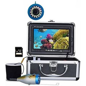 Onderwaterviscamera, 7 ""inch 1 5m 30m 1000TVL Viszoeker onderwater vissen camera met DVR Neem 8g 15 witte LED + 15 infraroodlichten for IJs/zee(F007MD-30LWIR-30M)