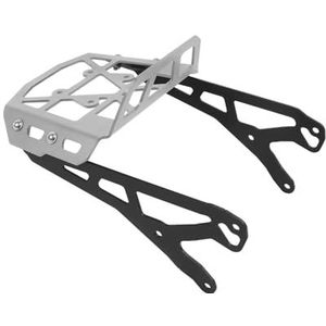 Bagagerek Achter Voor Monkey125 Voor DAX 125 2018-2024 Voor Monkey 125 Voor Z125 Voor DAX125 Koplamp Bovenste Bescherming Voorste Bagagerek(Silver and Black)