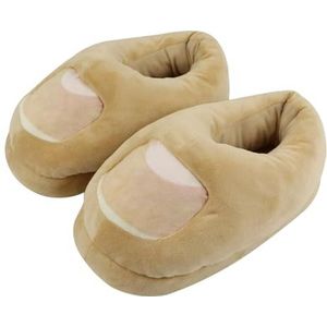 ENIXWH Pantoffels Big Toe Slippers Pluche Pop Dier Pluizig voor Kinderen Volwassenen Dames Grappige Winter, zwart, 35/42 EU
