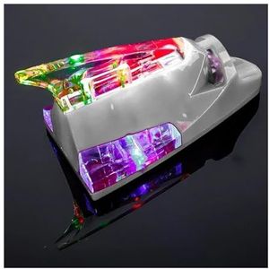 Audio- & videoantennes voor auto 1 stuk autodecoratie-antenne, haaienvin, windlicht, dakmodificatie, decoratieve lichtbedrading, accessoires Autoradio Antenne(Silver)