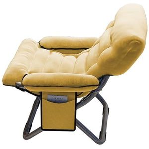 Zero Gravity Gestoffeerde Stoel, Opklapbare Ligstoel, Zit-slaap Verstelbare Loungestoel Met Zitkussen For Balkon, Tuin, Terraszitplaats, 500 Lbs. (Color : Yellow)