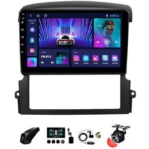 BOJONTN 22,9 cm (9 inch) Android 12 Autoradio 2 DIN voor Kia Sorento BL 2002-2011 met achteruitrijcamera, stuurwielbediening, Bluetooth, GPS, Navi CarPlay, draadloos (grootte: S100 1+32G)