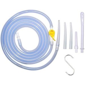 Klysma Kit Vervangend Onderdeel Siliconen Klysma Slang Colon Reiniging Accessoires, Inclusief Tubing, Tips, Connectors, Stopcock Tap, Klem en Haak