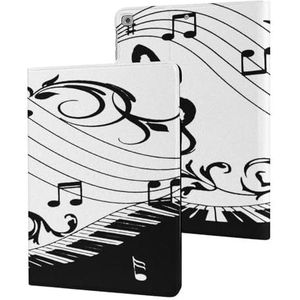 Chic Muziek Piano Toetsenbord Note Case Compatibel Voor ipad 2017/2018/Air1/Air2 (9.7 inch) Slanke Case Cover Beschermende Tablet Cases Stand Cover