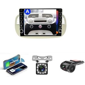 Android 14 Multimedia Stereo Video Speler Voor FIAT 500 Abarth 2007-2015 Ondersteunt Car-play Android Auto/Bluetooth/FM AM RDS DAB+ Radio/Stuurbediening(NF-5 8Core 4+64G)