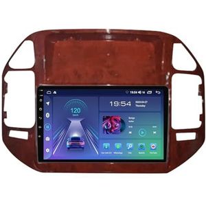 9 Inch IPS Touchscreen Android 12 Autoradio Met Draadloze CarPlay Android Auto Voor Mitsubishi Pajero V73 2004-2011 Met GPS Navigatie WIFI Bluetooth RDS DSP Spiegel Link + Achteruitrijcamera(B,M100S -