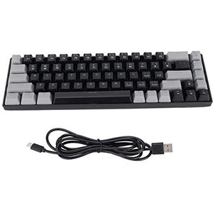 Mechanisch toetsenbord, verlicht gamingtoetsenbord voor pc voor desktop voor laptops (zwart (groene as))