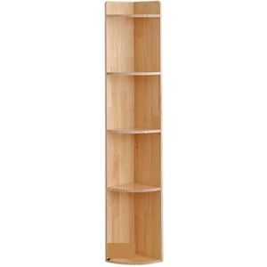 Hoekplank Hoekboekenkast Plantenrek Houten 5-laags Hoekplank Hoekboekenplank Hoekopbergrek Planken Displaystandaard Voor Thuiskantoor Hoekplanken Boekenplank Opbergrek(Size:150 * 24cm)