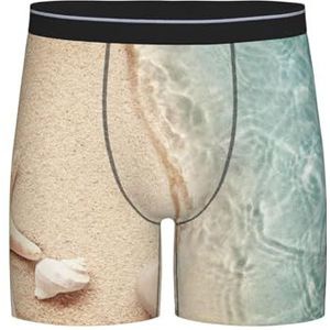 GRatka Boxer slips, heren onderbroek Boxer Shorts been Boxer Slip Grappig nieuwigheid ondergoed, zeezand met zeester, zoals afgebeeld, XXL