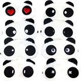 Healfty 10 stuks cartoon panda oogmasker pluche slaap oogmasker verlicht vermoeidheid van de ogen oogmasker