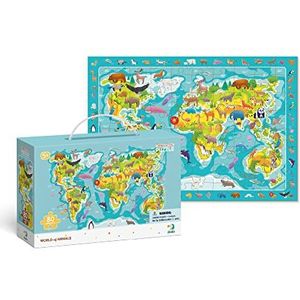 Dodo D300133 Educational Observation World of Animals Puzzle 80 Pieces, Various