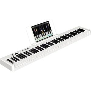 Controller Muzikaal Toetsenbord Professionele Opvouwbare Elektronische Piano Synthesizer Piano Voor Volwassenen (Color : Silver)