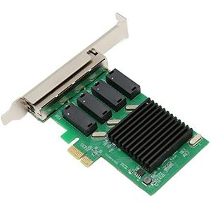 PCIe-netwerkkaart, 4-poorts Wake on LAN 10 100 1000 Mbps Gigabit Ethernet-kaart voor Server
