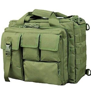 TongCart Militaire jacht-tactische laptoptas voor buiten, waterdicht, nylon, draagbare schoudertas voor mannen, vrijetijdsschoudertas, groen, Eén maat