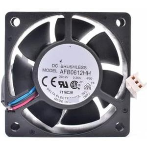 Voor DELTA AFB0612HH 6cm 60mm ventilator 6025 12V 0.20A Dubbele kogellager 2-draads stroomkoelventilator