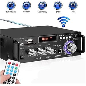 Audioversterker, 800 W Amplifie Home Amplifiers Audio Bluetooth Versterker Subwoofer Versterker Home Theatre Sound System Sterftal Professional(220-V)