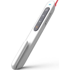 Norwii N27 Presentatie Clicker voor Powerpoint, Presentatie Afstandsbediening met Pointer, Presenter voor PowerPoint, Slide Advancer (Wit, Rode Pointer)