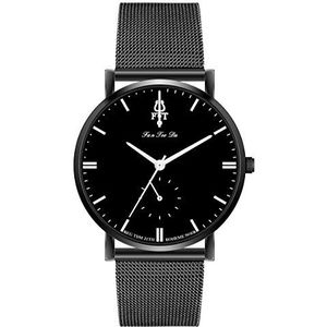 Elegant Mannen Horloge van het Metaal van het staal Mesh Belt wrap armband kwarts polshorloge (Size : 6)