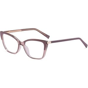 moomoobird Cat Eye glazen anti-blauw licht TR90 glazen montuur mode bril voor vrouwen, Cameo Brown Frame, Large