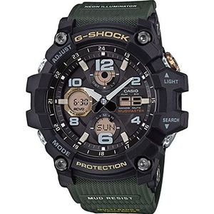 CASIO Heren digitaal horloge met hars armband GWG-100-1A3ER, zwart, armband