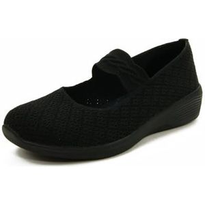 Skechers Stretch Fit 158565 Arya That's Sweet Black sportieve ballerina's voor dames, van stof, zwart, maat, Zwart, 38 EU