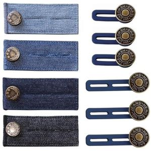 Tailleband Verlenging, 10 stuks Elastische Tailleverlenging Verlengingen Verstelbare Knopen, Extender Tailleband Verlenging voor Jeansvoor Jeans, Broek, Zwangerschapsbroek Rokken of Shorts