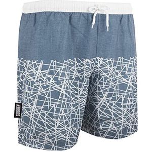 GUGGEN MOUNTAIN Zwembroek voor Heren Zwemshorts voor Het Strand Sneldrogende Zomer 1609 manvolk mannen met Strandbroek met Boardshort Korte Broek Patroon Linnen Geruit Geblok Grijs Wit S